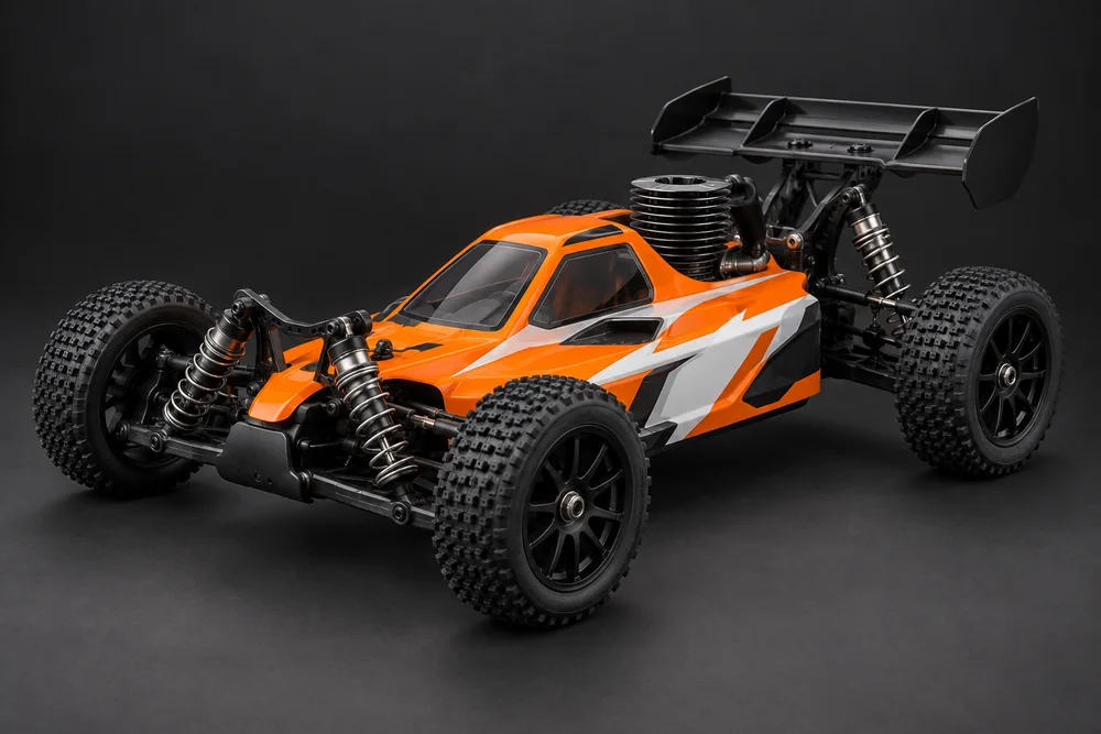 AI-generated concept of 4wd racing buggy styling for the NEO-class kit, shown for design inspiration