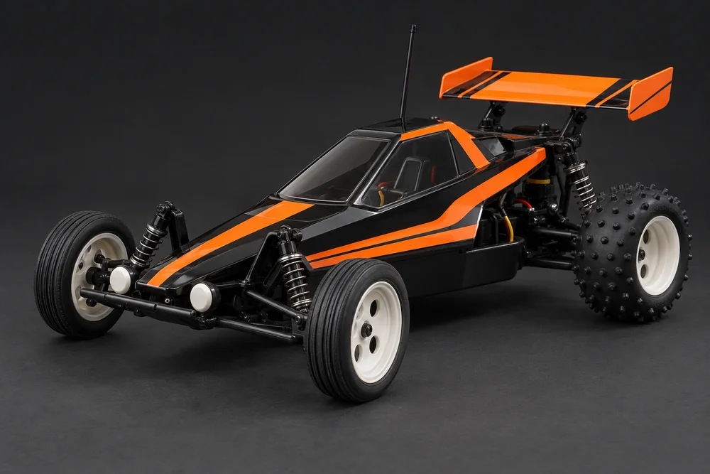 AI-generated concept of 2wd off-road buggy styling for the Hornet-class kit, shown for design inspiration