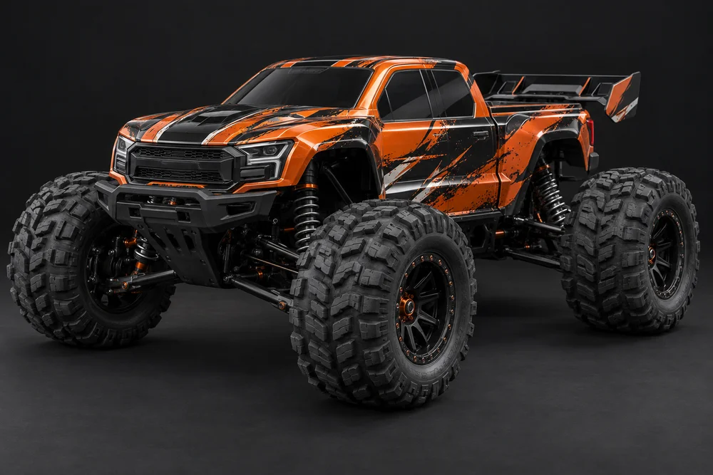 AI-generated concept of monster truck styling for the Beast kit, shown for design inspiration