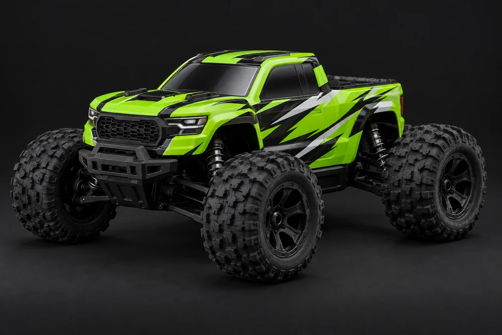 AI-generated concept of monster truck styling for the Granite-class kit, shown for design inspiration