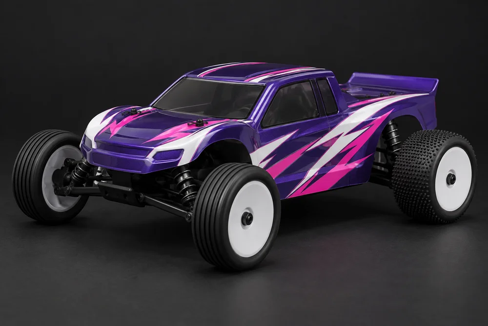 AI-generated concept of 2wd stadium truck styling for the Mini stadium kit, shown for design inspiration