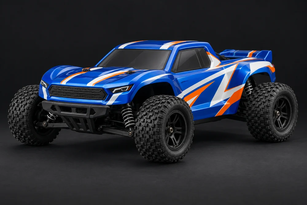 AI-generated concept of 2wd stadium truck styling for the V-stadium kit, shown for design inspiration